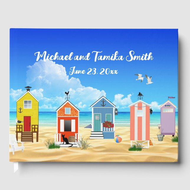 Livro De Visitas Casas Personalizadas no Praieiro Boo Convidado (Frente)