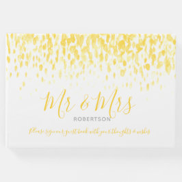 Livro De Visitas Cascata personalizada de arte pontual casamento am