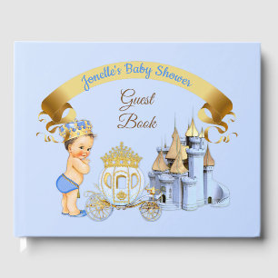 Livro De Visitas Castelo Real do Príncipe Carruagem Azul Dourado Me