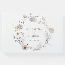 Livro De Visitas castigo de flores secas delicadas