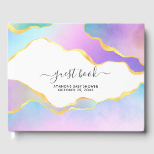 Livro De Visitas Catálogo convidado do Chá de fraldas de pedra do a