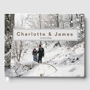 Livro De Visitas Catálogo de Convidados do casamento no inverno
