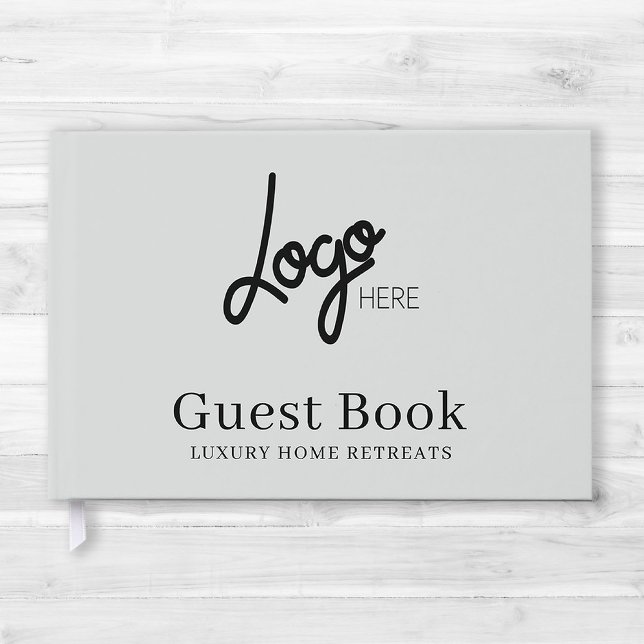 Livro De Visitas Catálogo de Convidados para Aluguer de Férias de L (Stylishly Personalize with Your Custom Logo and Text.)