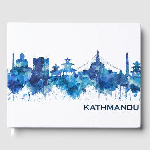 Livro De Visitas Catmandu Nepal Skyline Blue