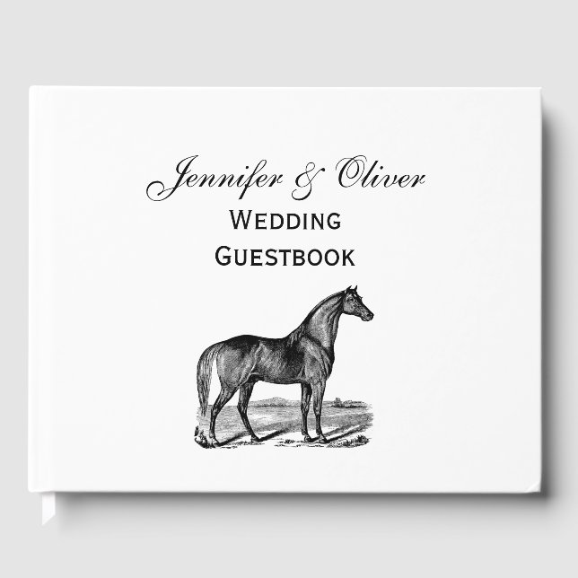 Livro De Visitas Cavalo Antigo em Pé (Frente)