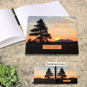 Livro De Visitas Celebração da Foto do Pôr do Sol Memorial Personal