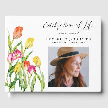 Celebração de Florais de Tulipas de Aquarela Vida