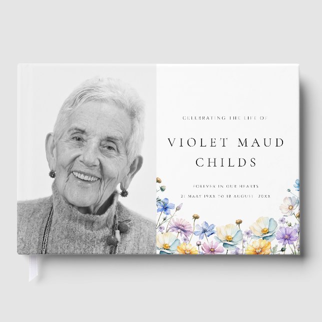 Livro De Visitas celebração de fotos memoriais da vida (Frente)