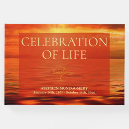 Livro De Visitas Celebração de Life Sunset Ocean Horizon Photo