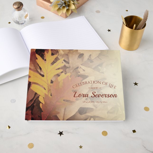 Livro De Visitas Celebração do Memorial da Vida por Folga Pintada (Frente aberta)