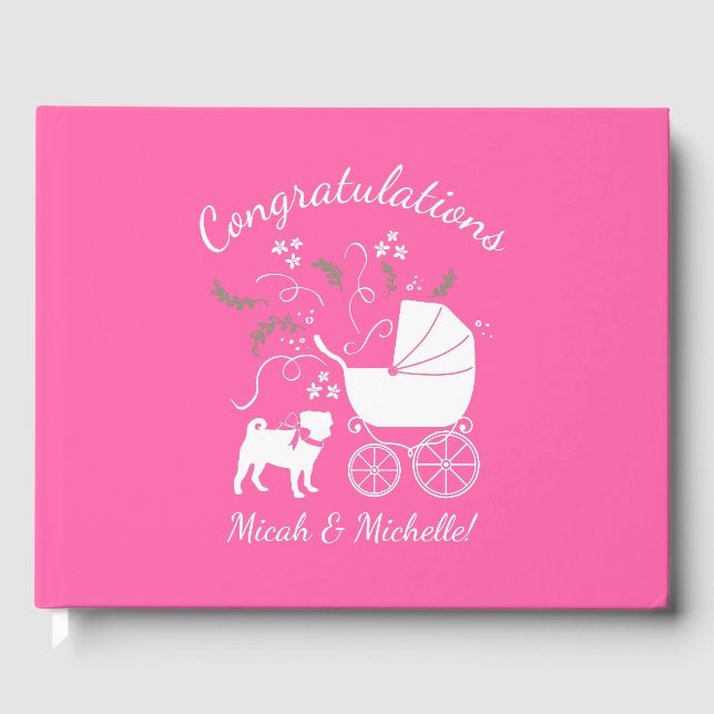 Livro De Visitas Celebração do Tema do Cão Rosa (Frente)