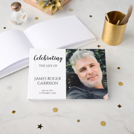 Livro De Visitas Celebração Elegante da Vida com Foto