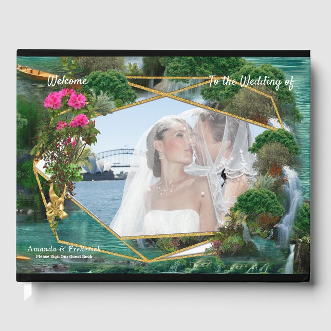 Livro De Visitas Celebração no lago da fantasia mágica (Frente)