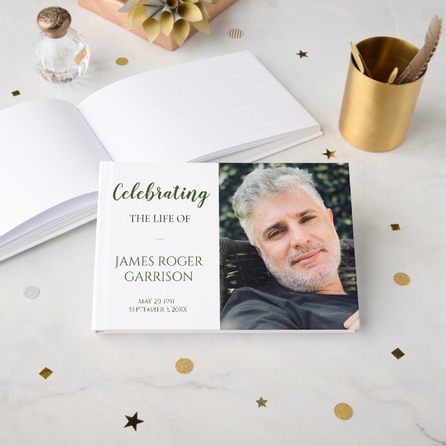 Livro De Visitas Celebração Verde do Memorial da Vida (Frente aberta)