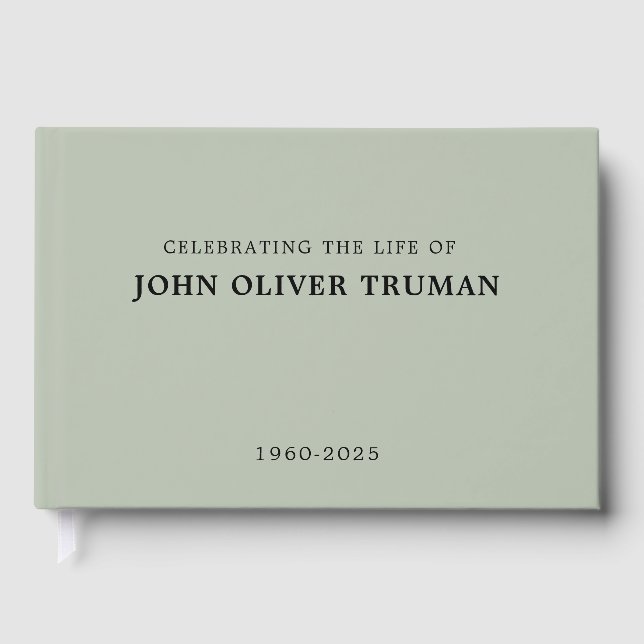 Livro De Visitas Celebrating Life of Custom Memorial Funeral  (Frente)