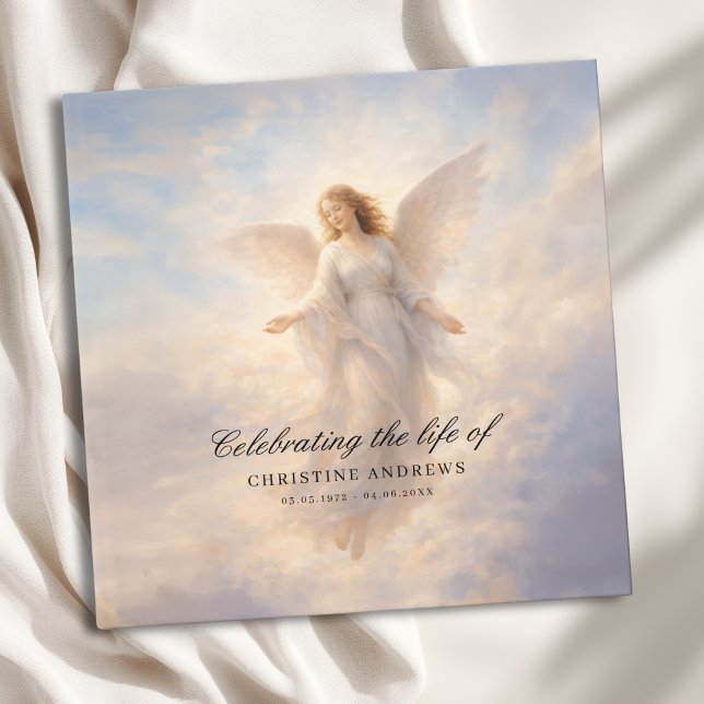 Livro De Visitas  Celebration of Life - Angel Funeral Memorial (Celebration of Life - Angel Funeral Memorial Guest Book)