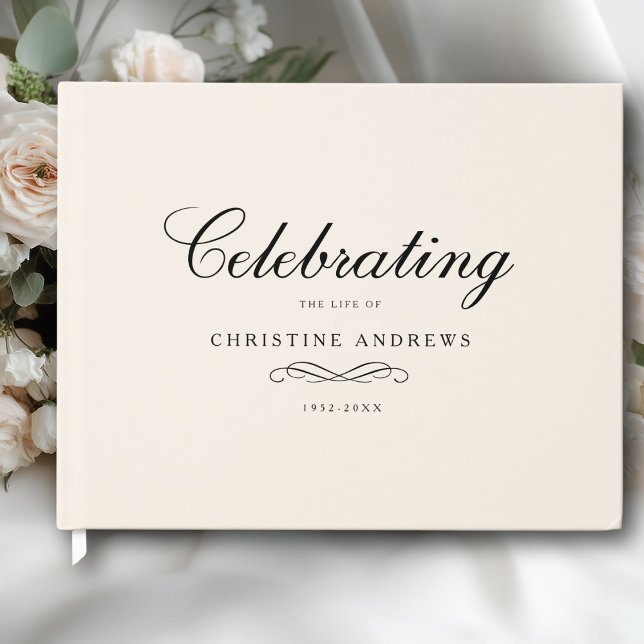 Livro De Visitas Celebration of Life Memorial–Elegant Minimal Beige (Celebration of Life Memorial–Elegant Minimal Beige Guest Book)