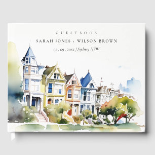 Livro De Visitas Cenas de casamento paisagem das Painted Ladies de