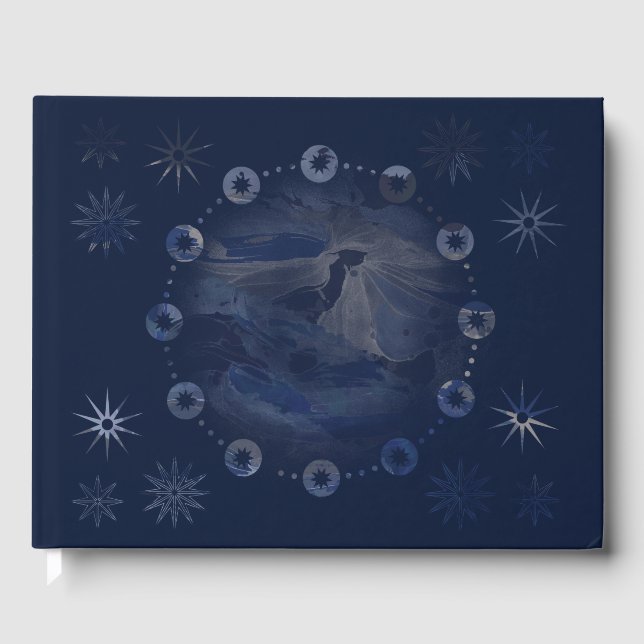 Livro De Visitas Céu Azul Escuro Celestial (Frente)