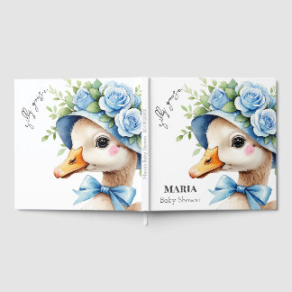 Livro De Visitas Chá de bebê de aniversário do menino Silly Goose