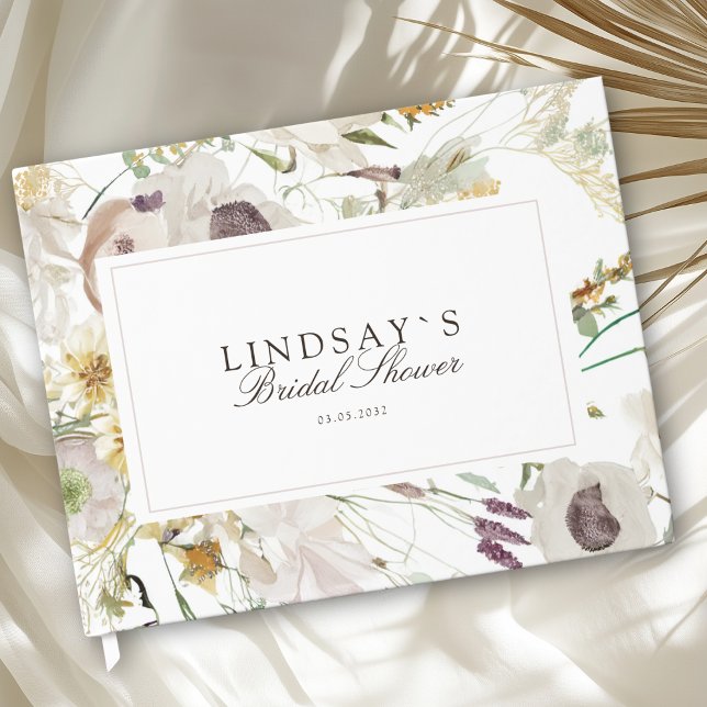 Livro De Visitas Chá de Bebê de Noiva da Primavera Moderna (Modern Spring Bridal Shower Guest Book)