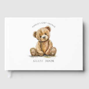 Livro De Visitas Chá de Bebê do Ursinho Teddy Fofo