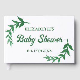 Livro De Visitas Chá de fraldas Chic Greenery