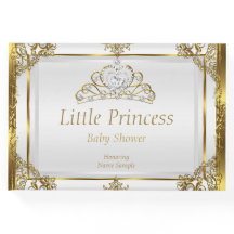 Chá de fraldas da Princesa Dourada Branca Pérola