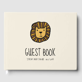 Livro De Visitas Chá de fraldas de leão da selva