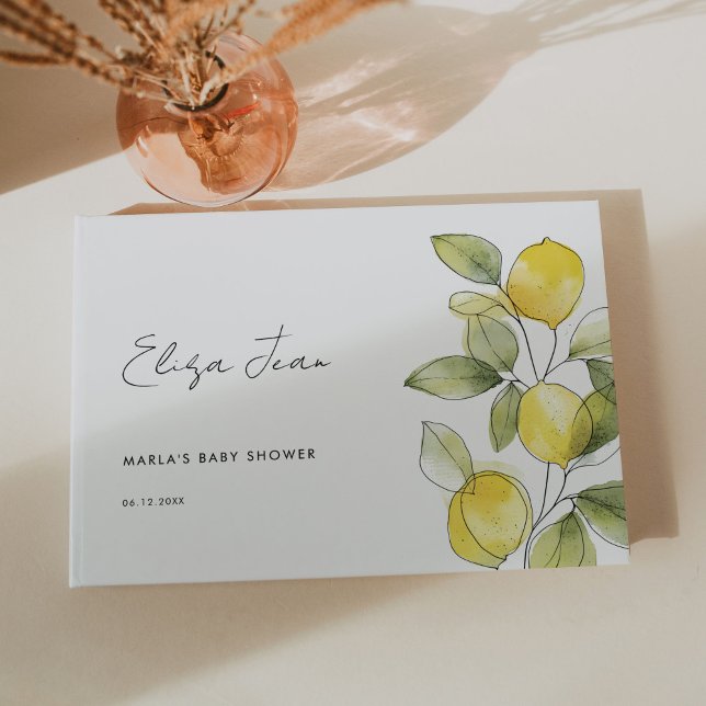 Livro De Visitas Chá de fraldas de limão (Criador carregado)