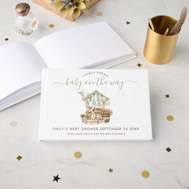 Livro De Visitas Chá de fraldas De Mercado Rustic Local Para Agricu