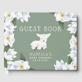 Livro De Visitas Chá de fraldas Floral de Pequena Lamela