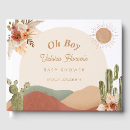 Livro De Visitas Chá de fraldas Guestbook Boho Desert Southwestern