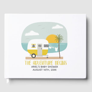 Livro De Visitas Chá de fraldas neutro de Camper Amarelo da Aventu