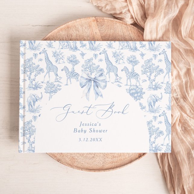 Livro De Visitas Chá de fraldas Toile de Jouy Safari (Criador carregado)