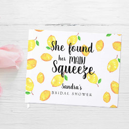 Livro De Visitas Chá de Noiva Limão Ela Encontrou Seu Amor