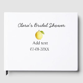 Livro De Visitas Chá de noiva limão moderno simples minimalista rús