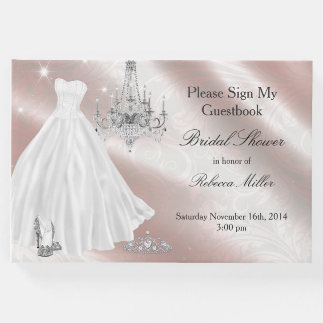 Livro De Visitas Chá de panela de vestidos bonito (Frente)