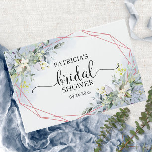 Livro De Visitas Chá de panela Geométrico Eucalyptus