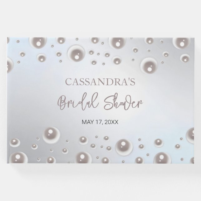 Livro De Visitas Chá de panela Mínimo de Prata Branca (Frente)