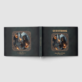 Livro De Visitas Chamas Góticas, a guardiã dos dados queimados.