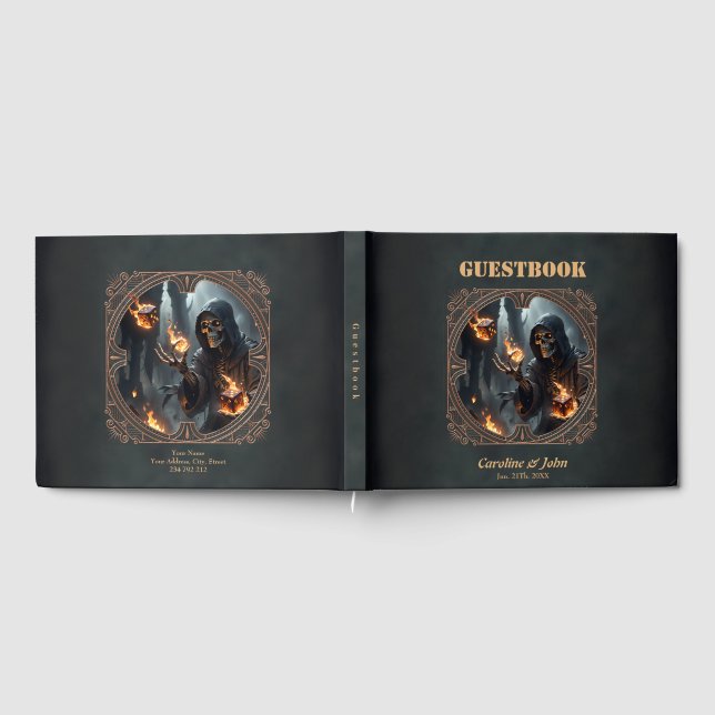 Livro De Visitas Chamas Góticas, a guardiã dos dados queimados. (Completo)