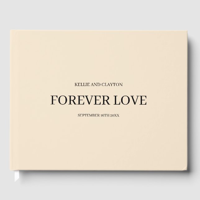 Livro De Visitas Champagne Simple Weding Guest Book (Frente)