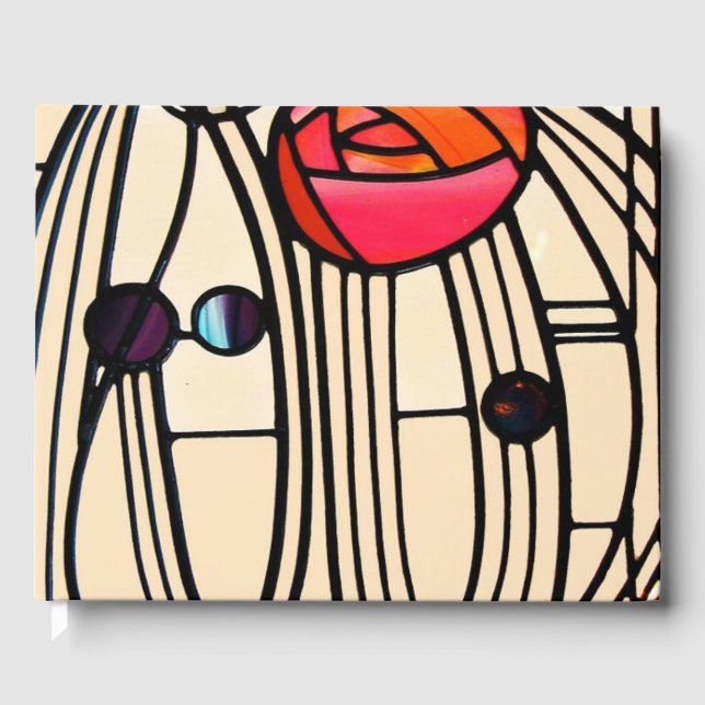 Livro De Visitas Charles Rennie Mackintosh StainGlass (Frente)