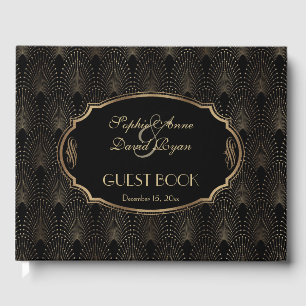 Livro De Visitas Charm Excelente Gatsby 20s Art Deco Wedding