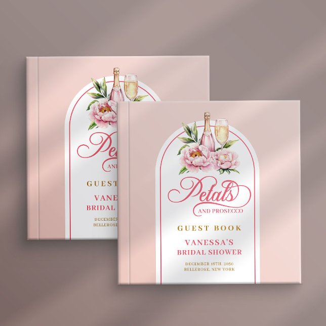 Livro De Visitas Charming petals and prosecco bridal shower  (Charming petals and prosecco bridal shower guest book art

)