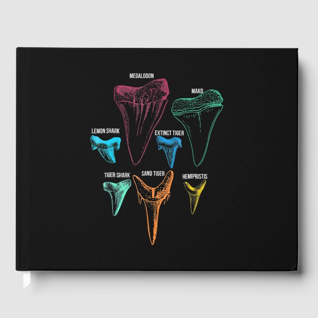 Livro De Visitas Chave de Identidade de Caça de Dentes de Tubarão (Frente)