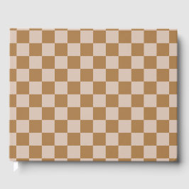Livro De Visitas Checkerboard castanho