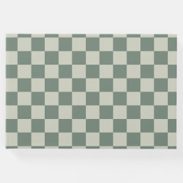 Livro De Visitas Checkerboard verde