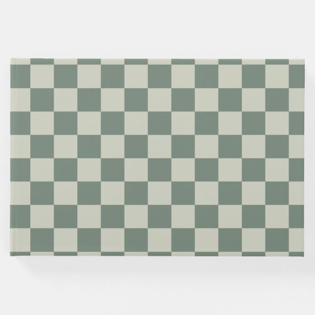 Livro De Visitas Checkerboard verde (Frente)
